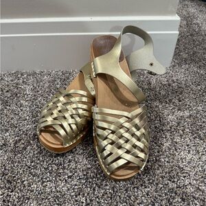 Elegant Gold Women's Clogs